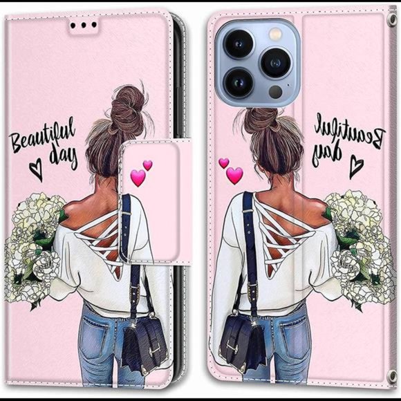 Case for iPhone 13 Pro Max Wallet Case, Premium PU Leather Holder Magnetic - Picture 6 of 6